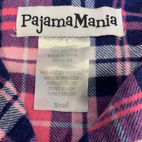 PajamaMania Women's Cotton Flannel Long Sleeve Button-Down Pajamas PJ Set - Picture 7 of 15